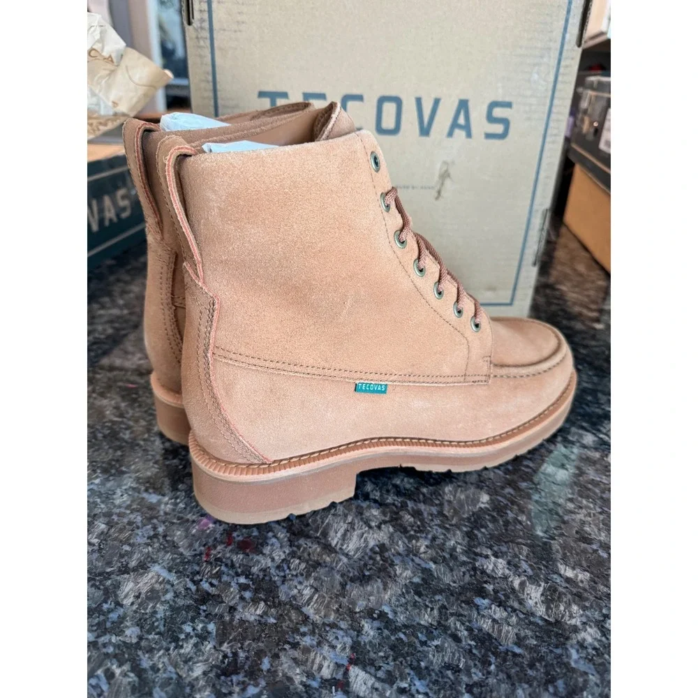 Tecovas The Rugged Moc Natural WP Roughout Leather Boots Mens 9.5 EE‎
